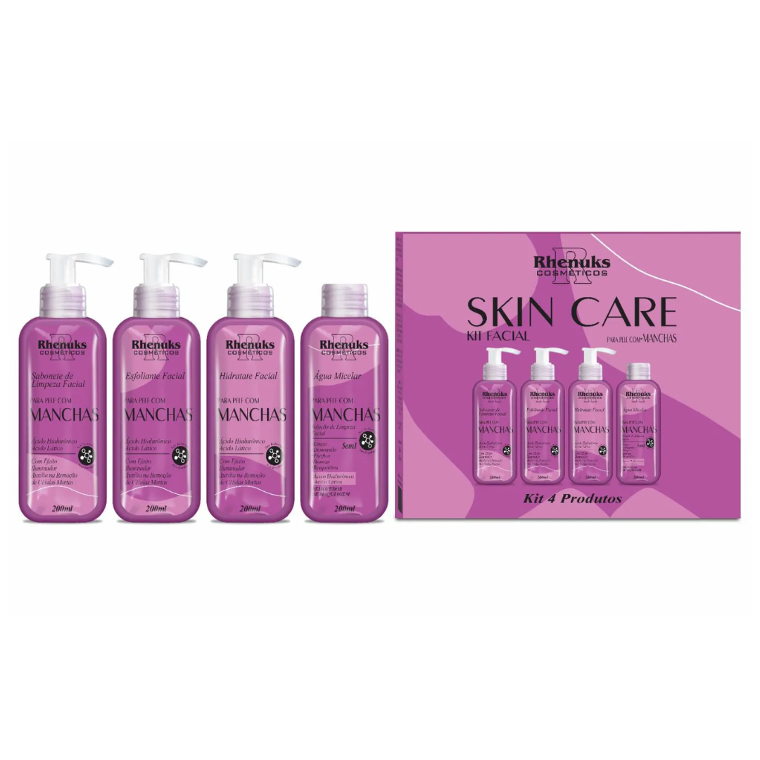 kit skin care anti manchas x4 itens rhenuks