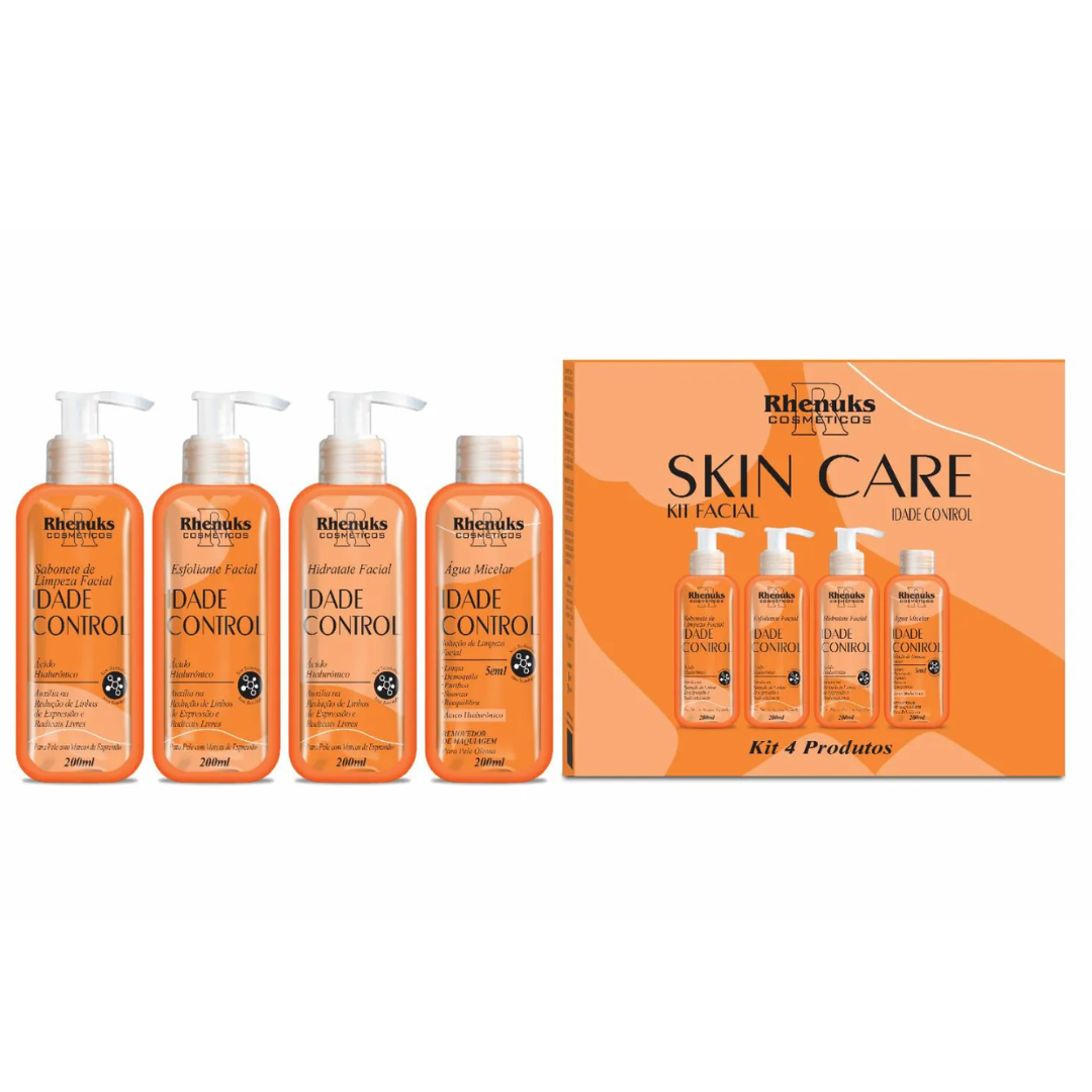 kit skin care anti arrugas x4 itens rhenuks