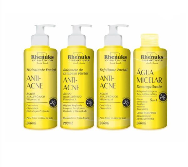 kit skin care anti acne x4 itens