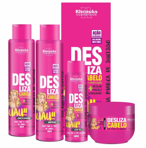 kit capilar desliza cabello x4 itens
