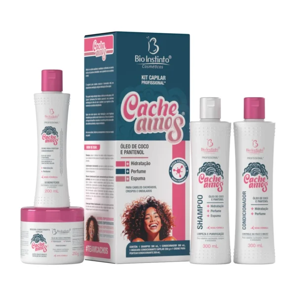 cacheamos kit capilar x4 itens