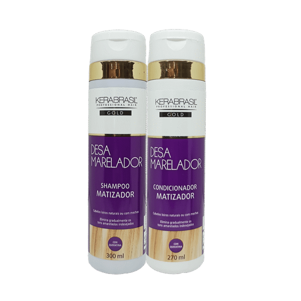 kit desamarelador ch 300ml + ac 270ml kera