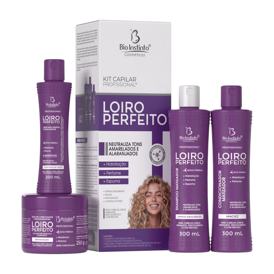 rubio perfecto kit x4 itens bio