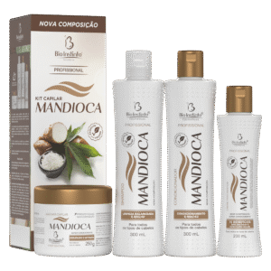 mandioca capilar x4 itens bio
