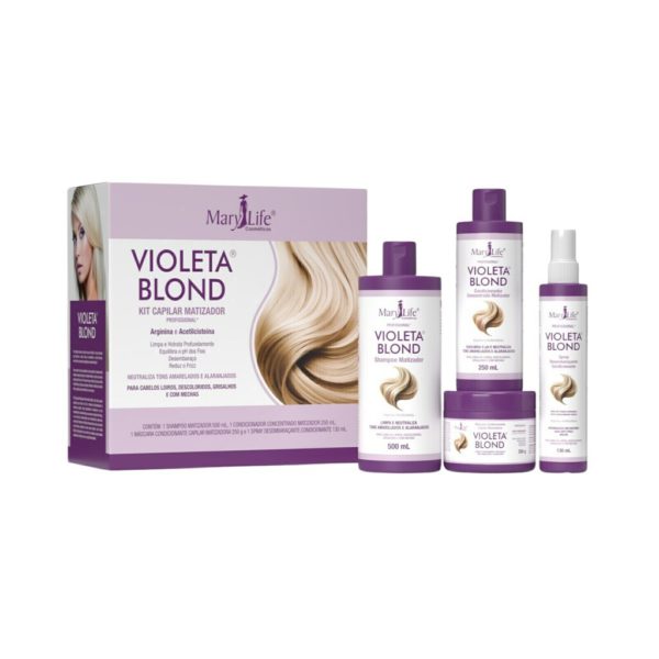 tira onda kit capilar x4 itens mary life bio