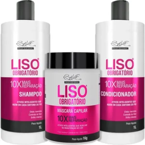 liso obligatorio kit capilar x3 itens 1l. belkit