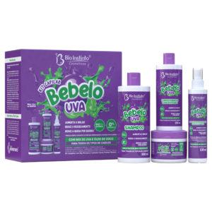 bebelo uva kit capilar x4 itens bio