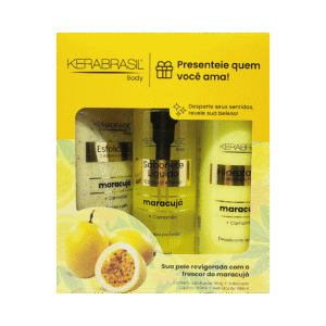 set maracuja exf. 160g + jab. corporal 190ml + hidrat. corporal 190ml kera