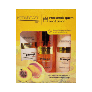 set durazno exf. 160g + jab. corporal 190ml + hidrat. corporal 190ml kera