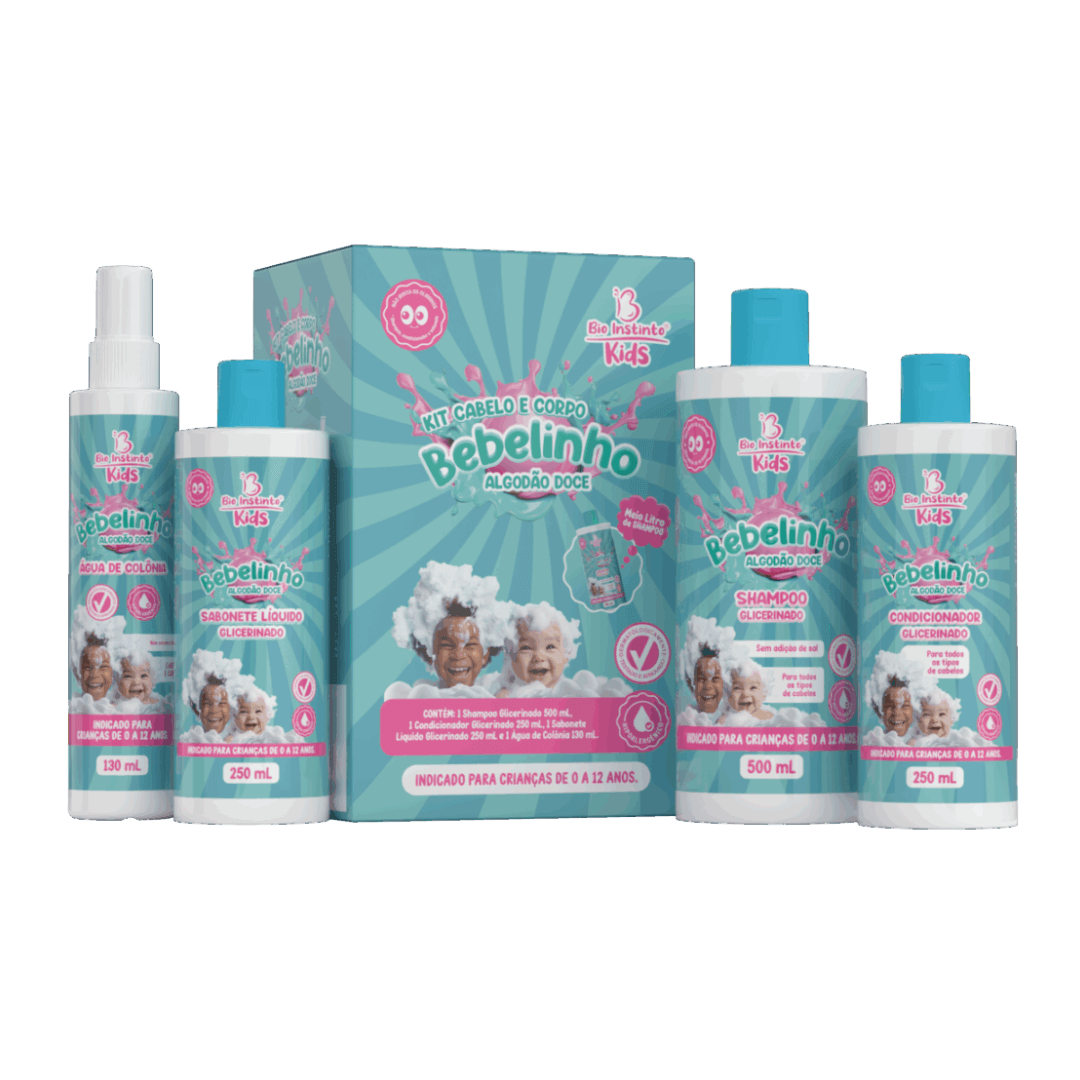 kids bebelinho algodon de azucar x4 itens bio