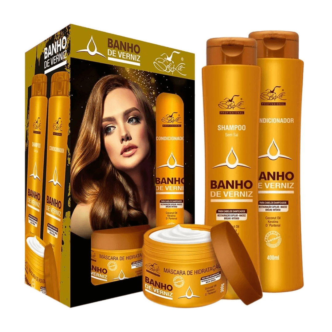 baño de verniz set capilar x3 itens ch ac masc. belkit