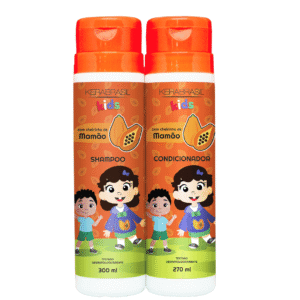 papaya kit capilar infantil ch 300ml + ac 270ml kera