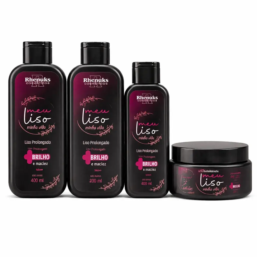 baño brillante kit capilar x4 itens rhenuks