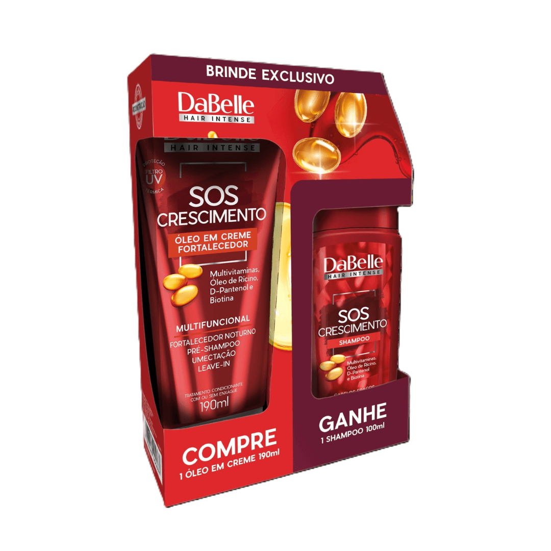 sos crescimiento kit aceite en crema + champú dabelle